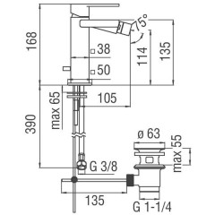 Смеситель Nobili Loop LP90119/1CR