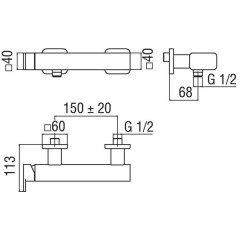 Смеситель Nobili Loop LP90130CR