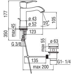 Смеситель Nobili Sofi SI98118/1CR