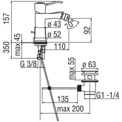 Смеситель Nobili Sofi SI98119/1BR