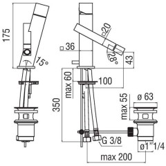 Смеситель Nobili Tower TW00119/1CR