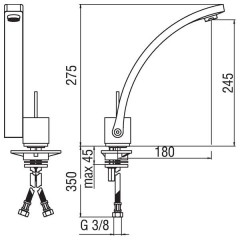 Смеситель Nobili Roxy RX00113CR