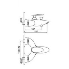 Смеситель Frap Lux Burmst-satin G3005-5