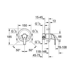 Смеситель Grohe Eurosmart 33556