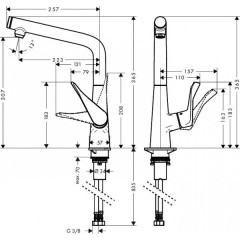 Смеситель Hansgrohe Metris Select 14883800