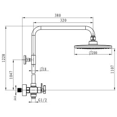 Душевая система Elghansa New Wave delta 3707593-2A