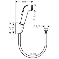 Гигиенический душ Hansgrohe Croma 32122000