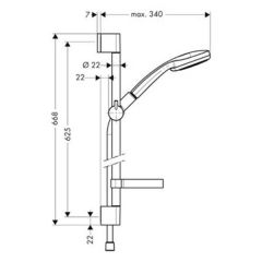 Душевая система Hansgrohe Croma 100 Vario 27772
