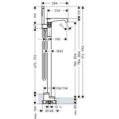 Смеситель Hansgrohe Axor Citterio E 36416000
