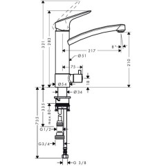 Смеситель Hansgrohe Logis 71834000