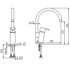 Смеситель Oras Cubista 2838F