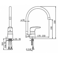 Смеситель Oras Safira 1038F