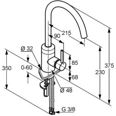 Смеситель Kludi Bozz 428030576