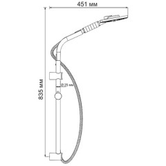 Душевая система WasserKRAFT A044