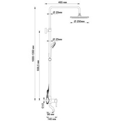 Душевая система WasserKRAFT A14401