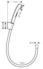 Гигиенический душ Hansgrohe 32128000