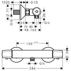 Смеситель Hansgrohe Ecostat 1001 SL 13125