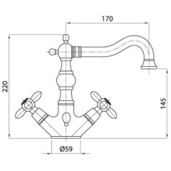 Смеситель Migliore Princeton Plus BN.PRP-8034