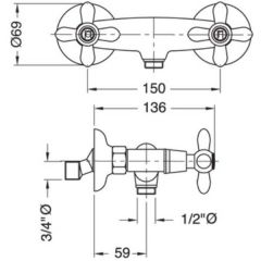 Смеситель Migliore Princeton Plus BN.PRP-8046