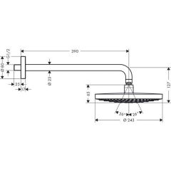 Верхний душ Hansgrohe Raindance Select S240 2jet 26466400