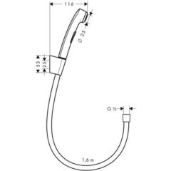 Гигиенический душ Hansgrohe Croma 32128000