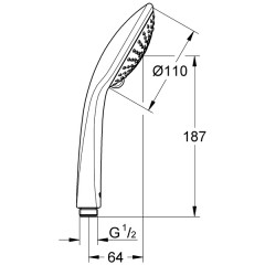Ручной душ Grohe Euphoria 110 Champagne 27222000