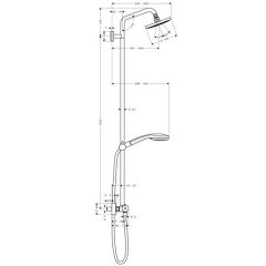 Душевая система Hansgrohe Croma 100 Showerpipe 27169000