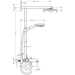 Душевая система Hansgrohe Raindance Showerpipe 240 27101000