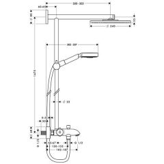 Душевая система Hansgrohe Raindance Showerpipe 240 27142000