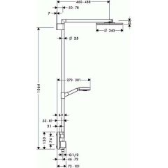 Душевая система Hansgrohe Raindance Showerpipe 240 27145000