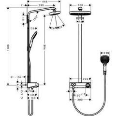 Душевая система Hansgrohe Raindance Select 27126000