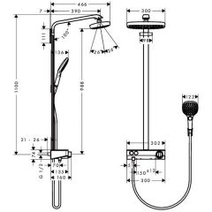 Душевая система Hansgrohe Raindance Select 27126400