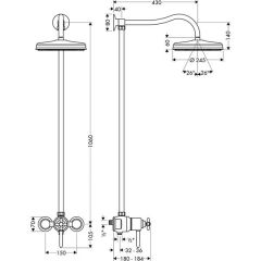 Душевая система Hansgrohe Axor Carlton Showerpipe 17670000
