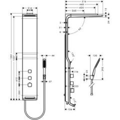 Душевая система Hansgrohe Raindance Lift 27008000