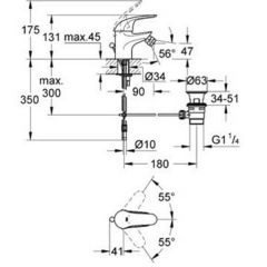 Смеситель Grohe Euroeco 32737000