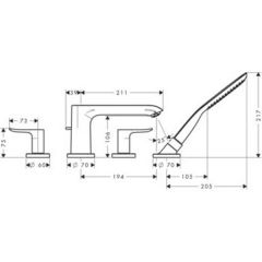 Смеситель Hansgrohe Metris 31442000