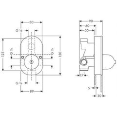 Скрытая часть смесителя Hansgrohe Focus 31741180