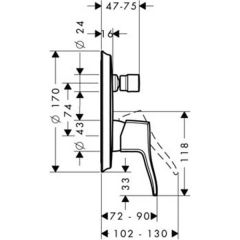 Смеситель Hansgrohe Metris Classic 31485000