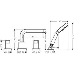 Смеситель Hansgrohe Metris S 31446000