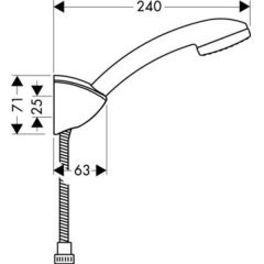 Душевая система Hansgrohe Croma 1jet 27543000