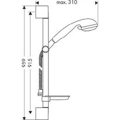 Душевая система Hansgrohe Croma 3jet 27749000