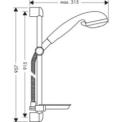 Душевая система Hansgrohe Croma 3jet 27773000