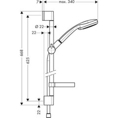 Душевая система Hansgrohe Croma 100 Vario 27772000