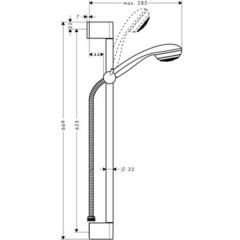 Душевая система Hansgrohe Crometta 85 1jet 27728000