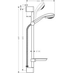 Душевая система Hansgrohe Crometta 85 Vario 27764000