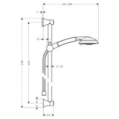 Душевая система Hansgrohe Raindance Classic 100 AIR 3jet 27843000