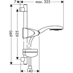 Душевая система Hansgrohe Raindance E100 AIR 3jet 27883000