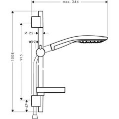 Душевая система Hansgrohe Raindance Select 150 27803400
