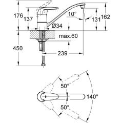 Смеситель Grohe Eurodisc 33770001