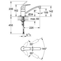 Смеситель Grohe Euroeco 32750000